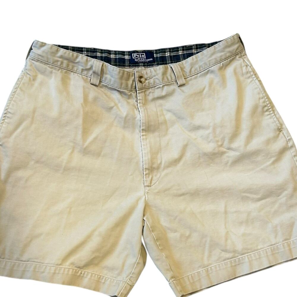 Vintage 90s Polo Ralph Lauren Chino Shorts Men’s 38 Beige Khaki Preppy Golf - Picture 16 of 16